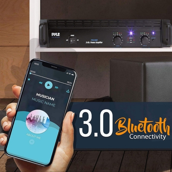 Pyle professional audio bluetooth power amplifier - Picture 2 of 5